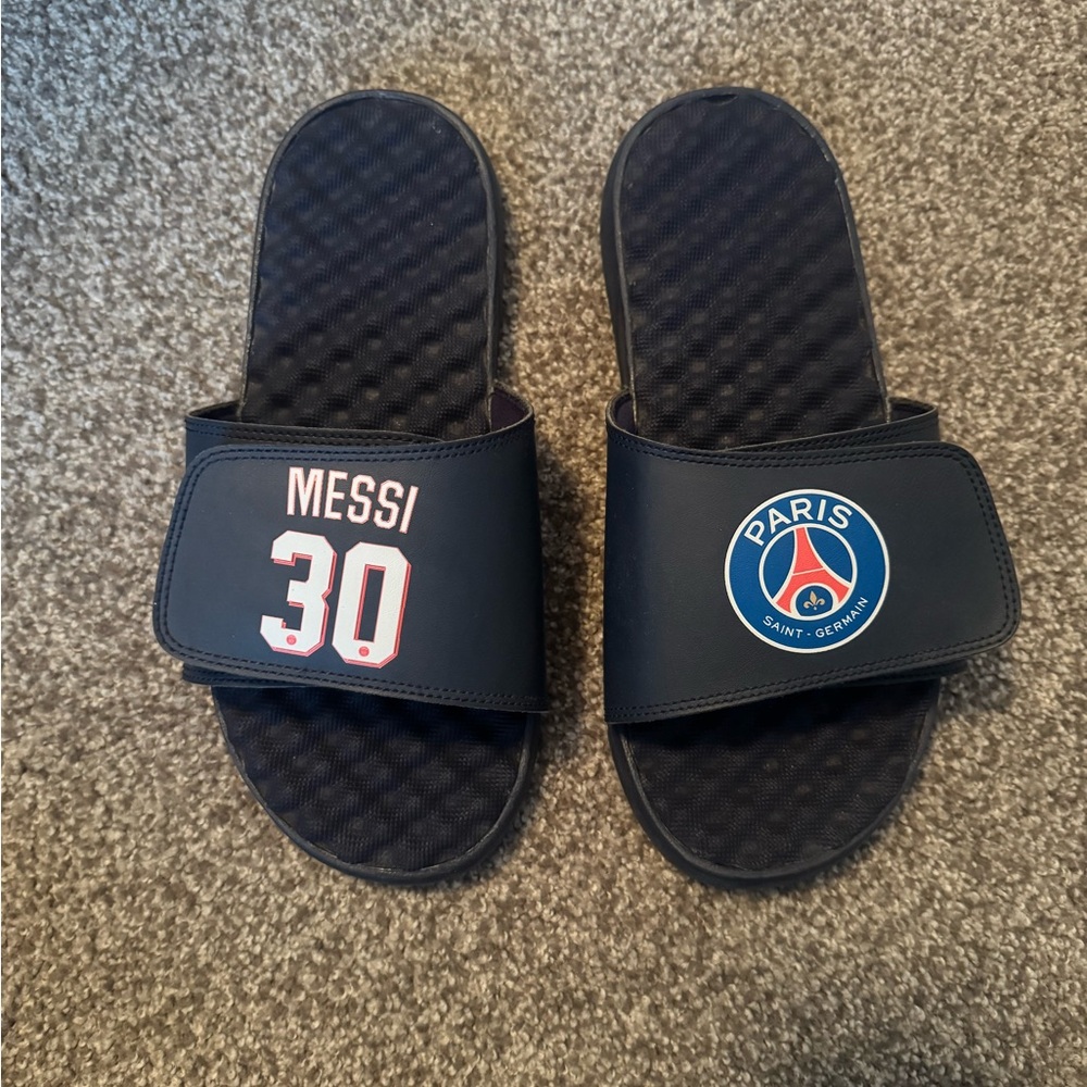Lionel Messi Paris Saint-Germain Player Slide Sandals from ISlide.